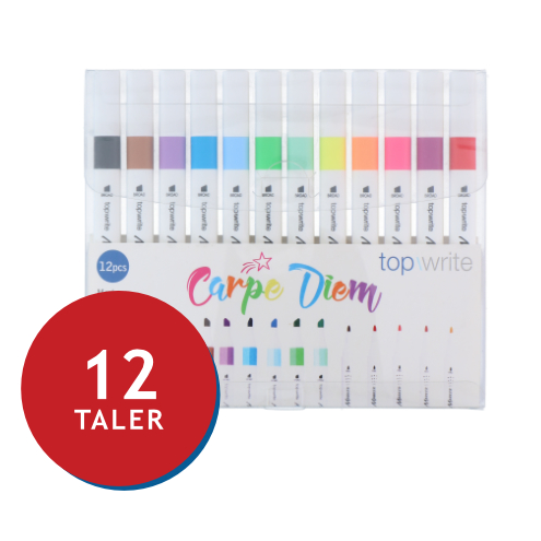 Set mit 12 bunter Stifte in transparenter Verpackung, ideal zum Schreiben und Zeichnen.